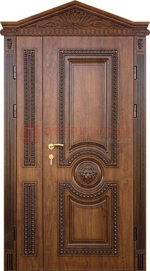 Узорная стальная дверь с виноритом для дома ДВТ-260 в Чебоксарах