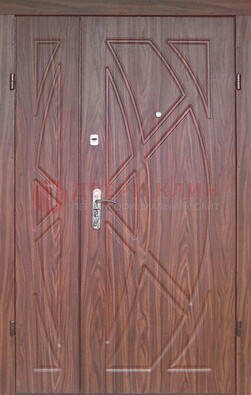 Железная тамбурная полуторная дверь с МДФ ПЛ-7 в Чебоксарах